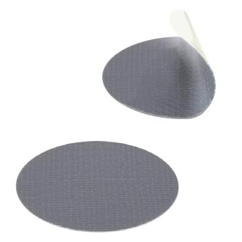 Fabric Adhesive dots, 1-lane, strong adhesive on one side, Ø 30mm, silver-grey